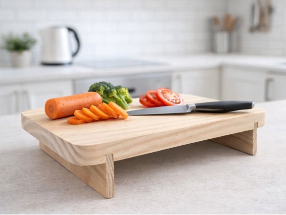 Tabla de madera 30x20 cm. con pies Ref.AR03213