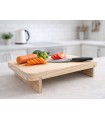 Wooden cutting board 30x20 cm with feet Ref.AT03213