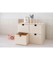 Caja de madera 33x27,5x17 cm. 2 cajones Ref.AW24641