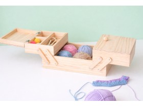 Tabletop wooden sewing box Ref.AW01MB
