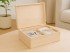 Pine wood box 40x30x13 cm. with hinge Ref. DRSD140B