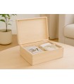 Caja de madera pino 40x30x13 cm. c/bisagra Ref.DRSD140B