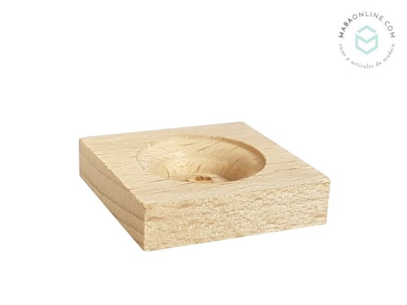 Peana de madera Cuadrada para bolas Ref.2356
