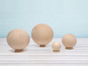 Peana cuadrada de madera para bolas Ref.2356