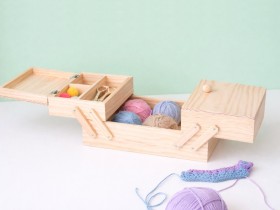 Tabletop wooden sewing box Ref.AW01MB