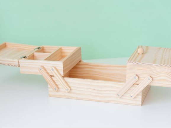 Tabletop wooden sewing box Ref.AW01MB