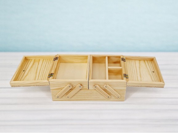 Tabletop wooden sewing box Ref.AW01MB