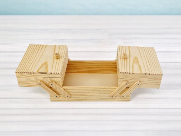 Tabletop wooden sewing box Ref.AW01MB