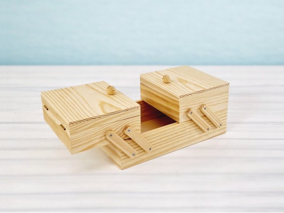 Tabletop wooden sewing box Ref.AW01MB