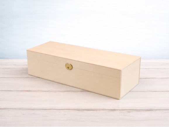 Wooden box 33x12x8 cm. with hinge and clasp Ref.C6MF