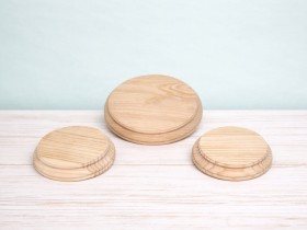 Round pine base with profile, 2 sizes Ref.2540