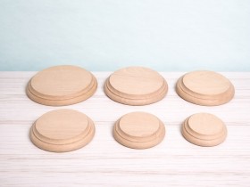 Round wooden base with profile, various sizes Ref.2541