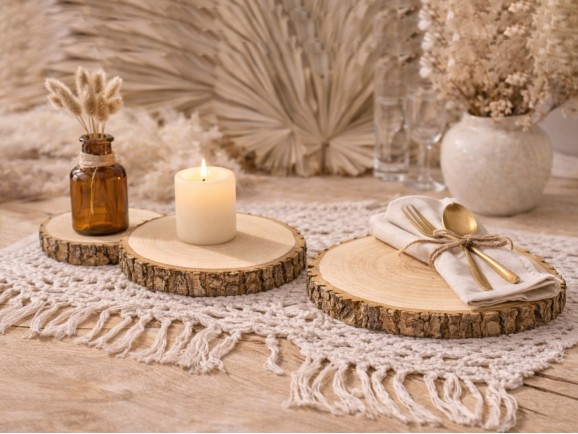 Rodaja de madera natural 100% Ref.MO1223