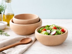 Pack of 3 wooden bowls Ref.DRKC860K
