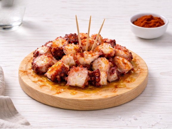 Octopus wooden plate various measures Ref.AT010