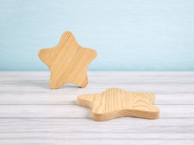 Estrella de madera maciza 24x24x2 cm. Ref.AT11418