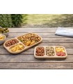 Wooden plates, 3 compartments, 2 models, Ref.DRKC51