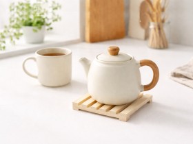 Square wooden pallet trivet Ref.AT11009