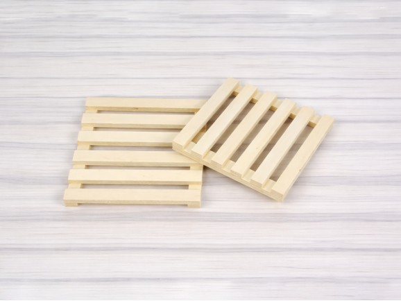 Square wooden pallet trivet Ref.AT11009