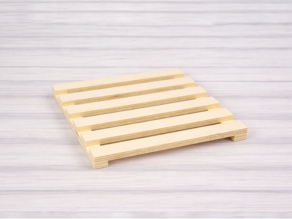 Square wooden pallet trivet Ref.AT11009