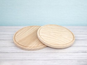 Wooden plate with groove, 2 sizes, Ref. AT0803
