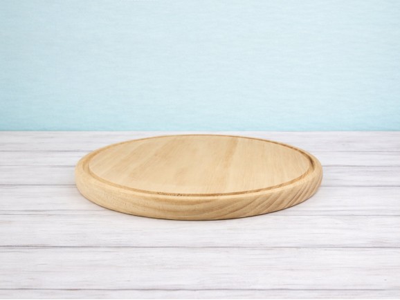 Wooden plate with groove, 2 sizes, Ref. AT0803