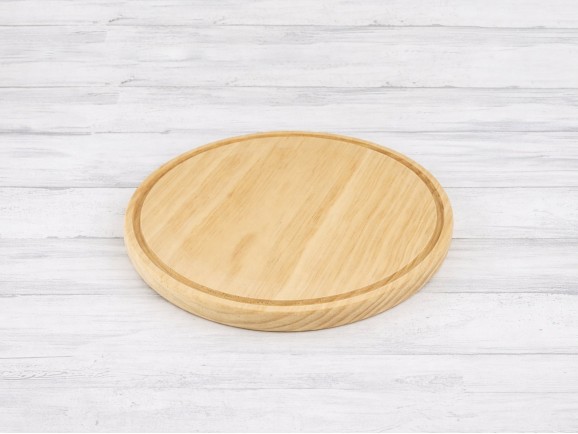 Wooden plate with groove, 2 sizes, Ref. AT0803