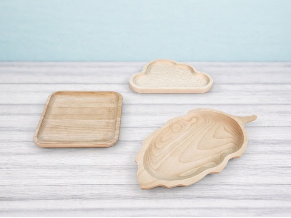 Platos de madera formas 3 modelos Ref.DRKC5