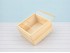 Caja de madera pino 22x22x12 cm. c/tapa metacrilato Marco Ref.99M