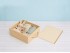 Caja de madera pino 22x22x12 cm. c/tapa corredera Marco Ref.99