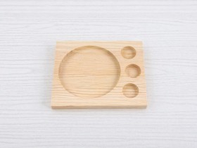Tabla de madera para 3 salsas Ref.AT37003