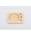 Tabla de madera para 3 salsas Ref.AT37003