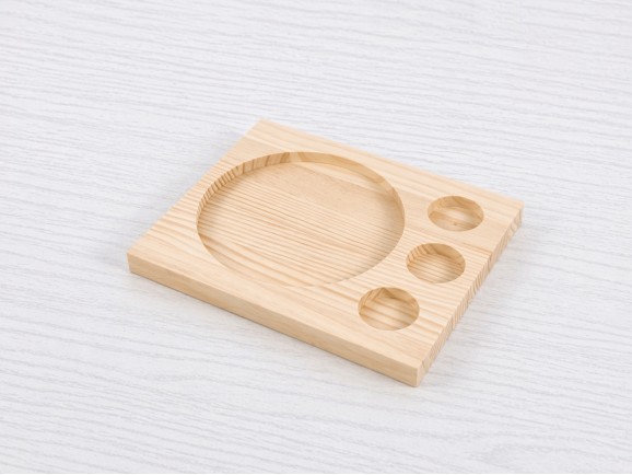 Tabla de madera para 3 salsas Ref.AT37003