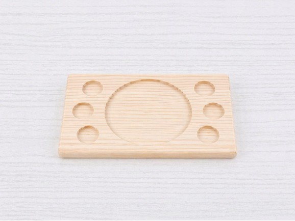 Wooden board for 6 sauces Ref.AT37002