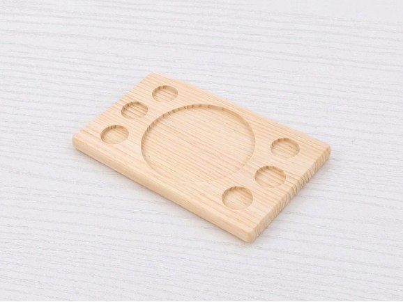 Wooden board for 6 sauces Ref.AT37002