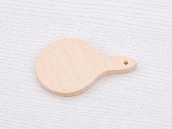 Tabla de madera haya Ø12,5 cm. c/mango Ref.DRKD822