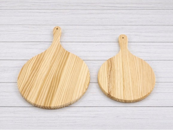 Round wooden board with handle, 2 sizes, Ref. AT041
