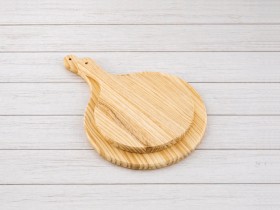 Round wooden board with handle, 2 sizes, Ref. AT041