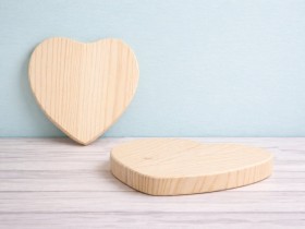 Solid wood heart 22x22x2 cm. Ref.AT11419