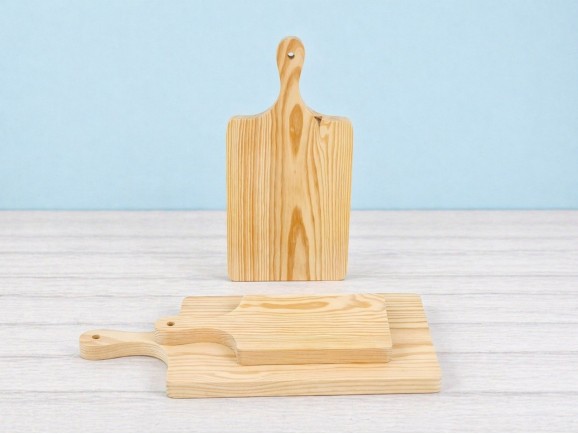 Tabla de madera de cortar c/mango 3 medidas Ref.AR01374