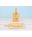 Tabla de madera de cortar c/mango 3 medidas Ref.AR01374
