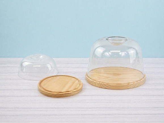 Round wooden base cheese tray 2 measures Ref.AT40378