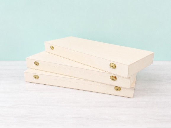 Wooden box 50x20x5 cm. with hinge and clasp Ref.PC9F3