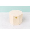 Octagonal wooden box 25x25x19 cm. with hinge and clasp Ref.AR11501