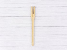 Artisan round wooden fork 30 cm. Ref.AT16130