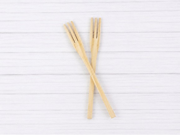 Artisan round wooden fork 30 cm. Ref.AT16130