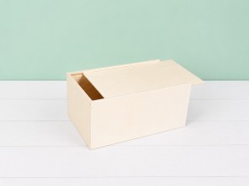 Wooden box 37x22x17 cm. with sliding cover Ref.PC61