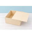 Wooden box 35x35x14 cm. with sliding lid Ref.PC9H