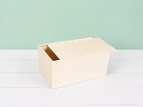 Wooden box 37x22x17 cm. with sliding cover Ref.PC61