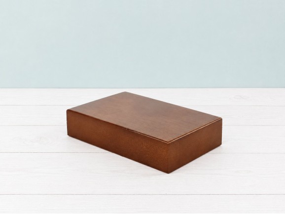 Peana de madera Rectangular Nogal 14x8x3 cm. Ref.MD10813